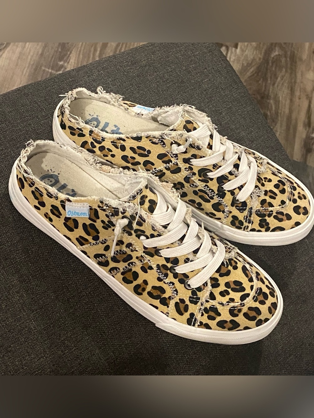 Leopard Print Canvas Mules